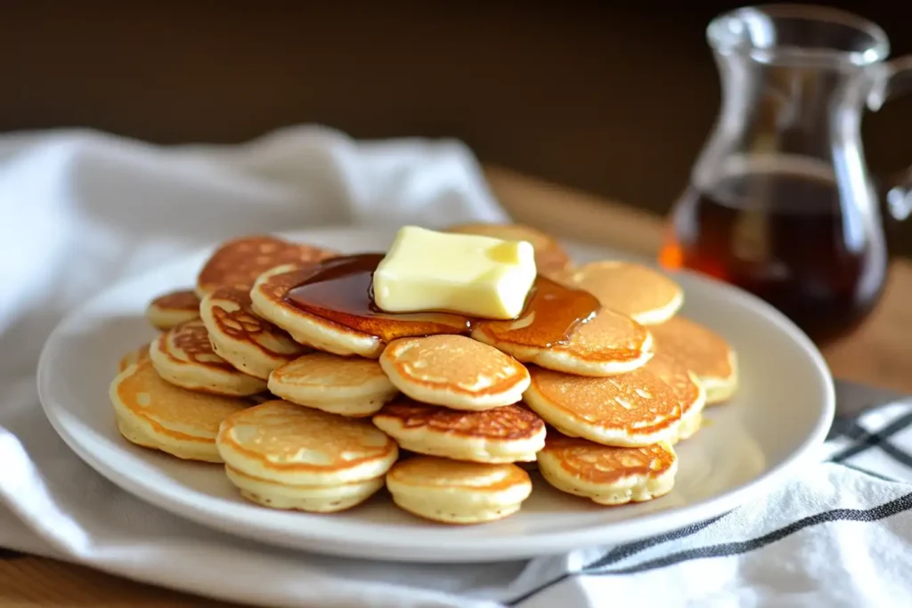 mini pancakes on a plate