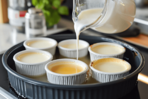 What’s the difference between crème brûlée and flan in baking steps