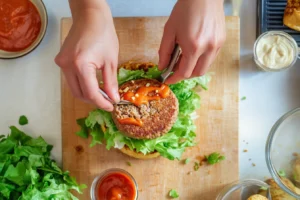 Assembling a cheap Big Mac style burger at home