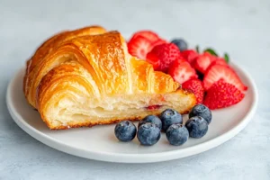 Costco croissant toast near fresh berries