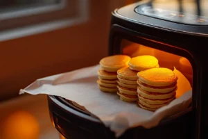 Slow cooker method for keeping mini pancakes warm