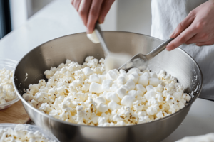 Why are my popcorn balls falling apart? Mixing binder and popcorn.