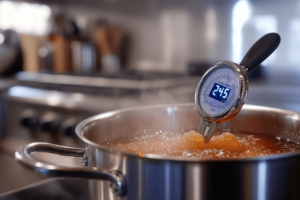 Why are my popcorn balls chewy, candy thermometer