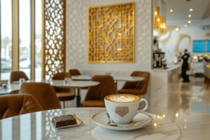 Exploring most famous Dubai chocolate in a chic cafe