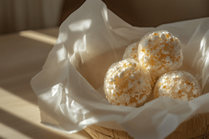 Popcorn ball storage tips with wax paper layers