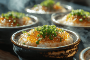 Where does sushi bake come from illustration with hot casserole
