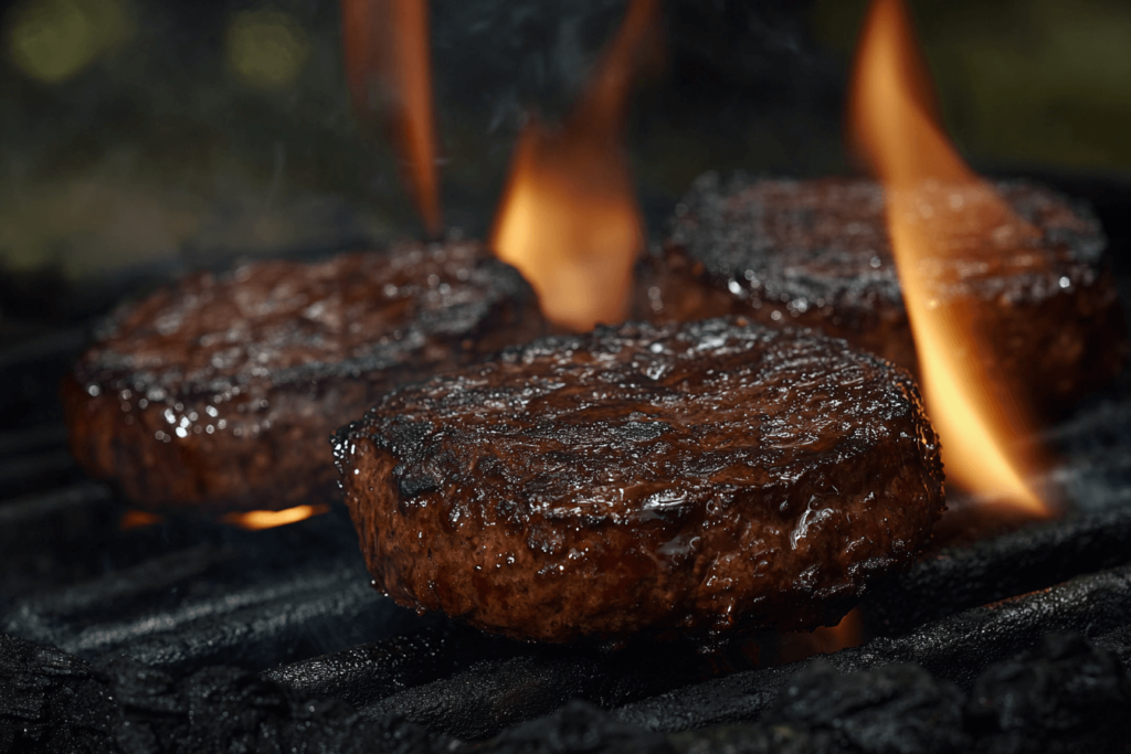 Should you add anything to ground beef for burgers sizzling on grill