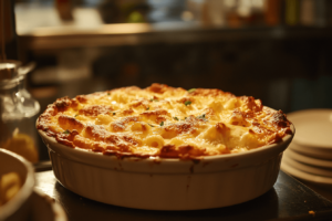What is the trick to keeping mac and cheese creamy - baked mac and cheese with golden topping
