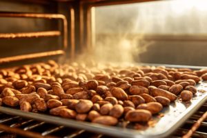 Roasting Cocoa Beans for Chocolate-Making Process