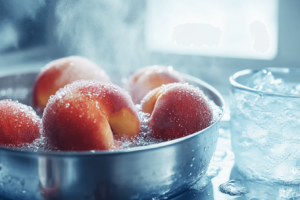 How do you prepare a peach - peeling method